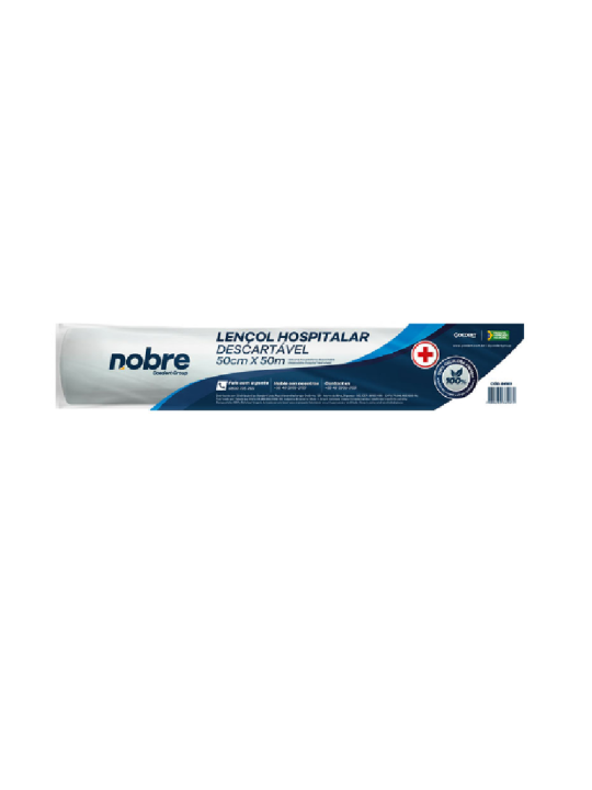 Lencol Hospitalar Descartavel S/ Picote 50Cmx50M 100% Celulose Nobre - Unidade