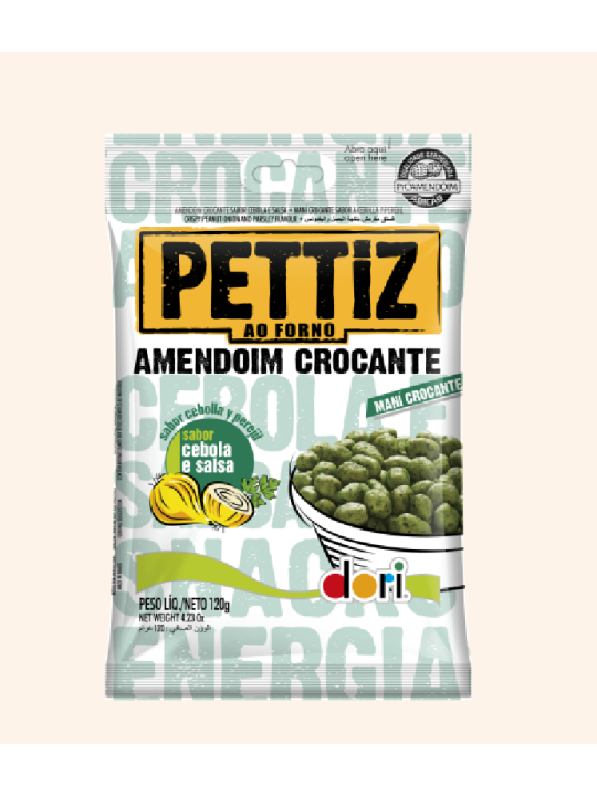 Amendoim Pettiz Cebola E Salsa Croc 120Gr Dori - Unidade