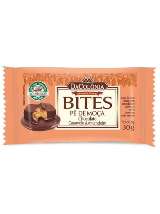 Pe De Moça C/ Chocolate 20X30Gr 600Gr Dacolonia - Pote C/ 20 Un