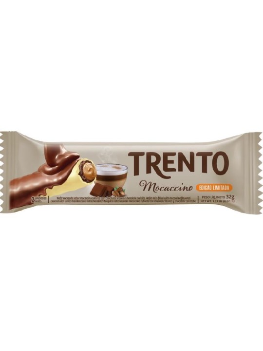 Trento Wafer Rolinhos Mocaccino 32Gr - Unidade