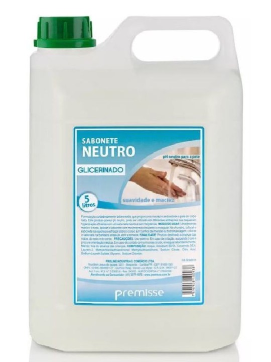 Sabonete Liquido Glicerinado Neutro 5 Litros Premisse - Unidade