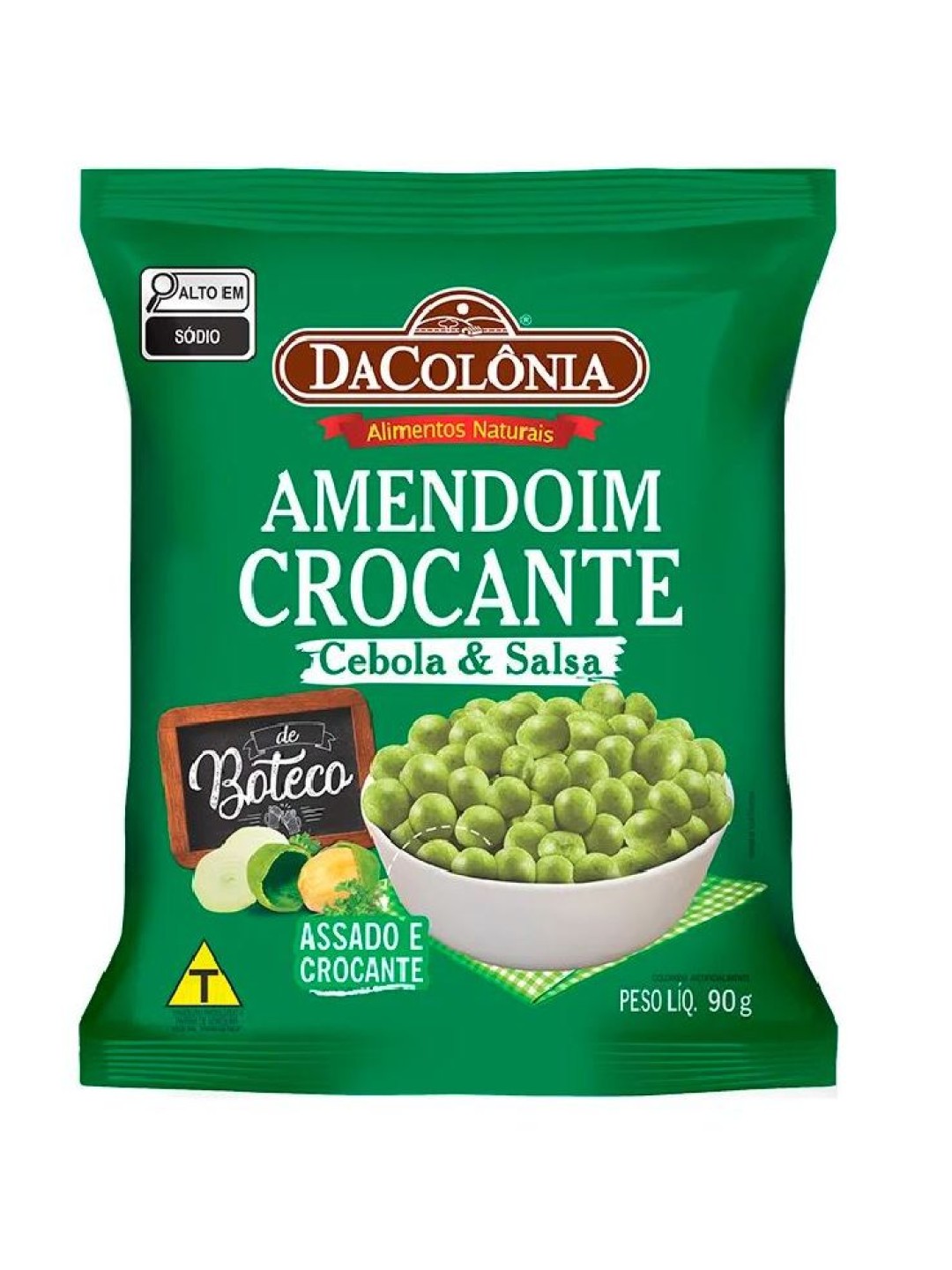 Amendoim Crocante Cebola & Salsa 90Gr Dacolonia - Pacote
