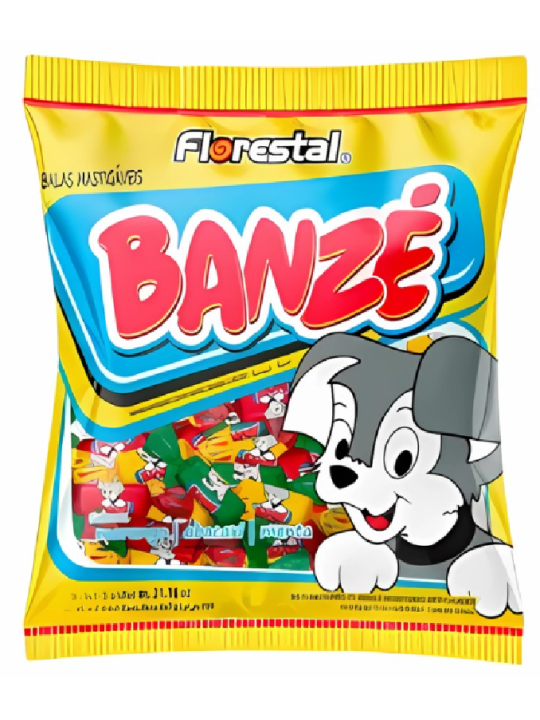Bala Mastigavel Banze Sortida 500Gr Florestal - Pacote