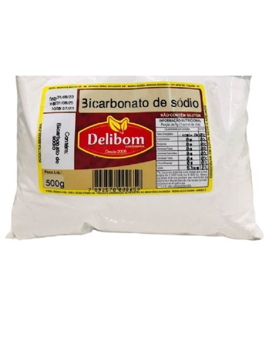 Bicarbonato De Sodio 500Gr Delibom - Unidade