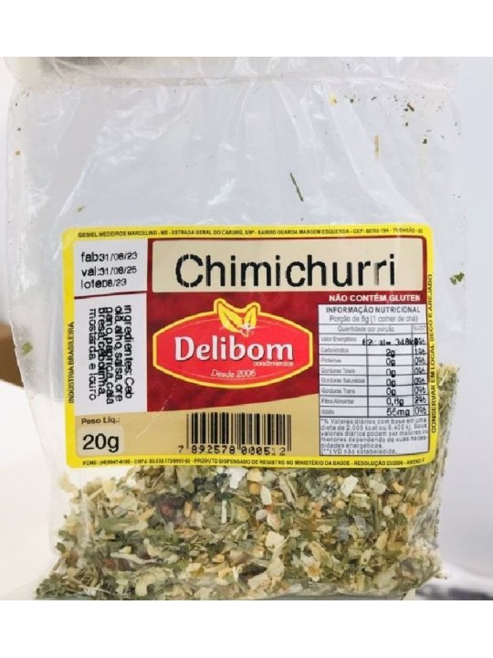 Condimento Chimichurri 20Gr Delibom - Unidade