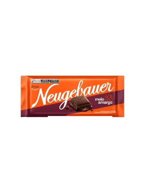 Barra Chocolate Meio Amargo 80Gr Neugebauer - Unidade