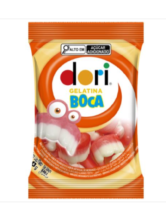 Bala Gelatina Boca 60Gr Dori - Pacote