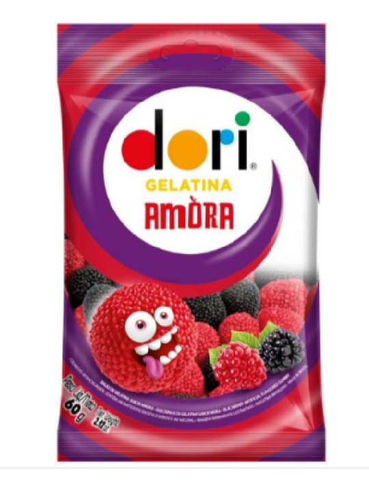 Bala Gelatina Amora 60Gr Dori - Pacote