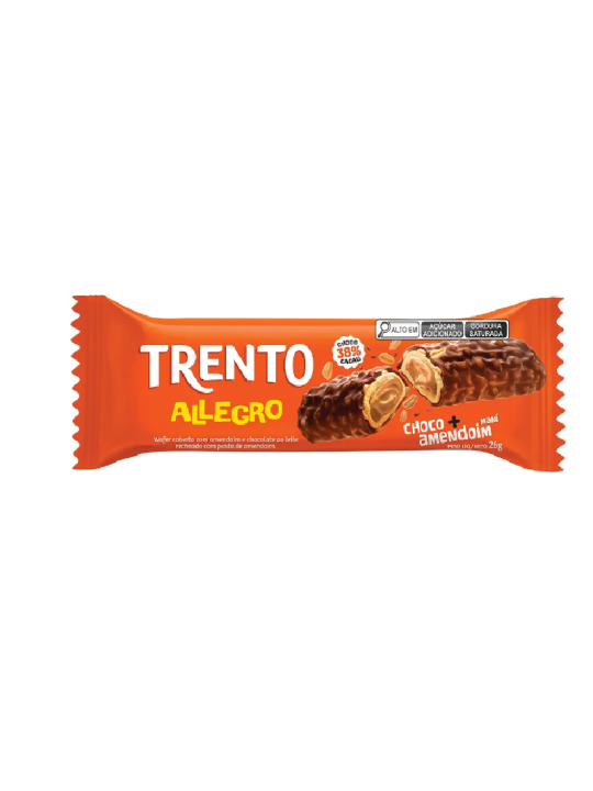 Trento Allegro Chocolate C/ Amendoim 26Gr Peccin - Unidade