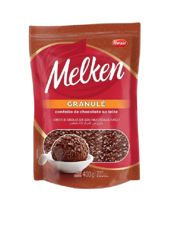 Granulado Melken Granule Chocolate Ao Leite 400Gr Harald - Pacote