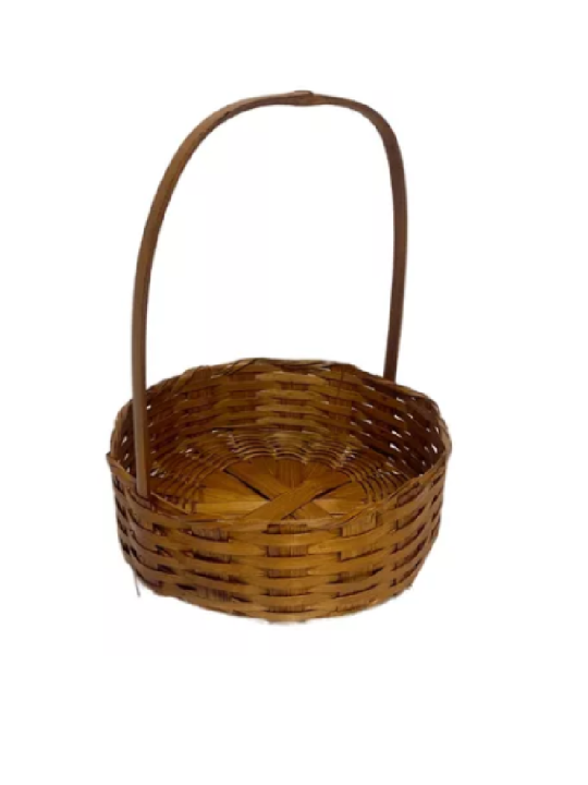 Cesta De Bambu Vime Redonda 30Cm Silva - Unidade