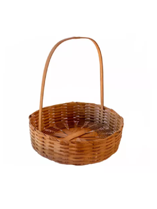 Cesta De Bambu Vime Redonda 35Cm Silva - Unidade