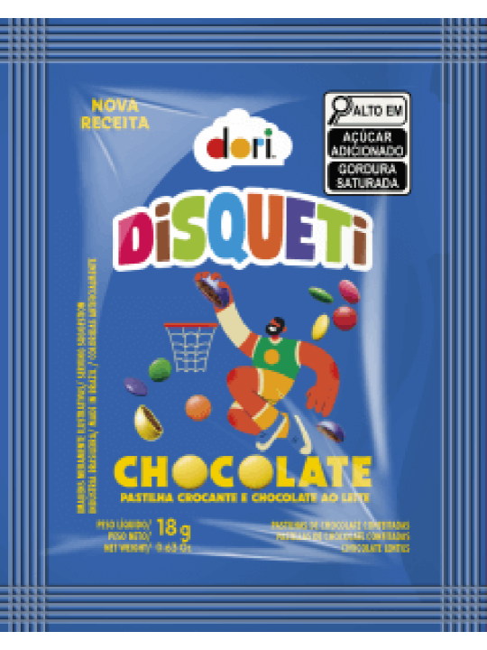 Disqueti Chocolate Ao Leite Confete 24X18Gr Dori - Display