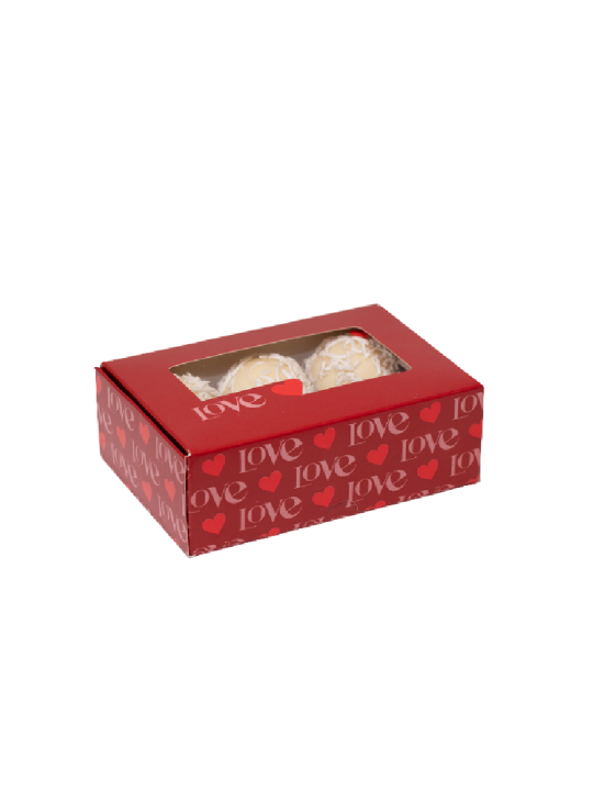 Caixa 6 Doces Com Visor Especial Love You 4X12X8Cm Boxid - Unidade