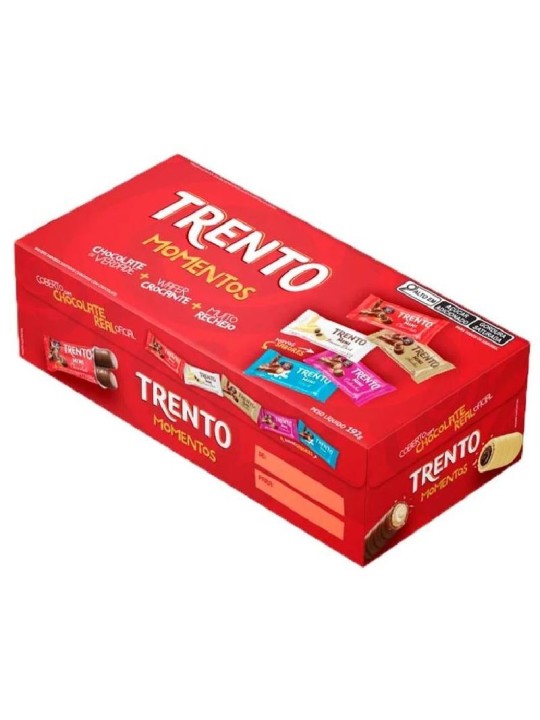 Bombom Trento Wafer Momentos 12X16Gr 192Gr Peccin - Caixa