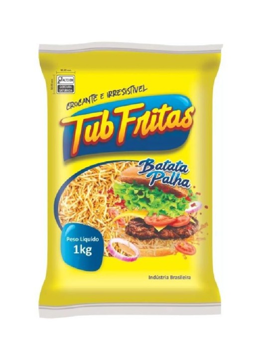 Batata Palha Tub Fritas 1Kg - Pacote