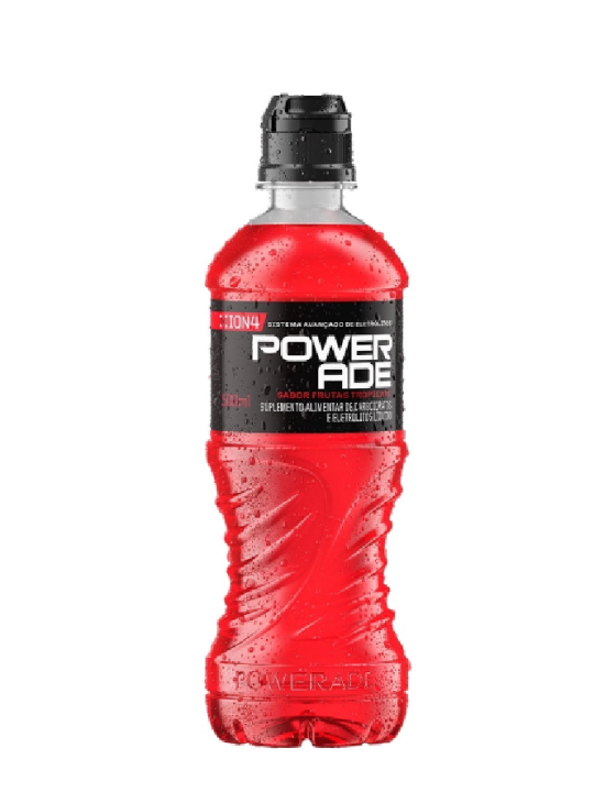 Powerade Frutas Tropicais Pet Vermelho 500Ml - Unidade