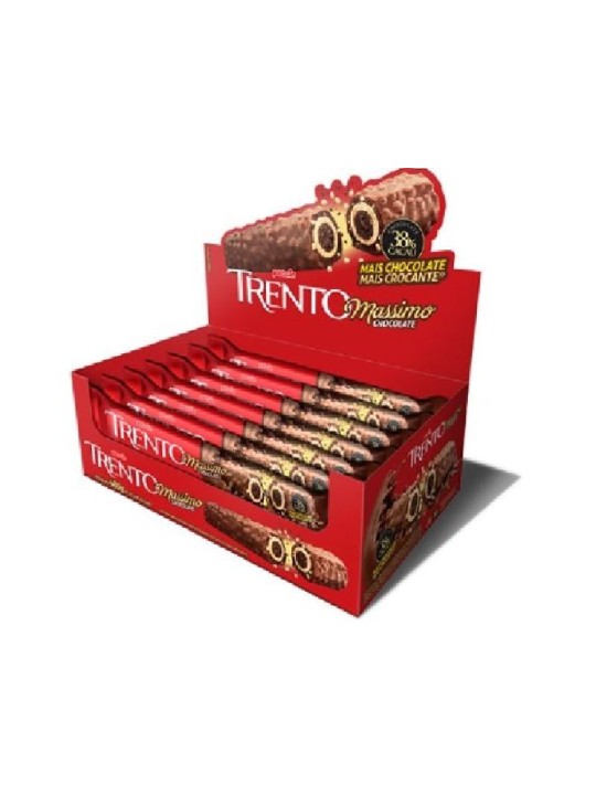 Trento Massimo Wafer Chocolate 15X25Gr 375Gr Peccin - Display C/ 15 Un