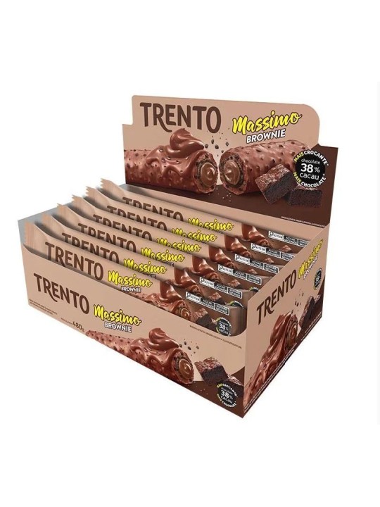 Trento Massimo Wafer Brownie 15X25Gr 375Gr Peccin - Display C/15 Un