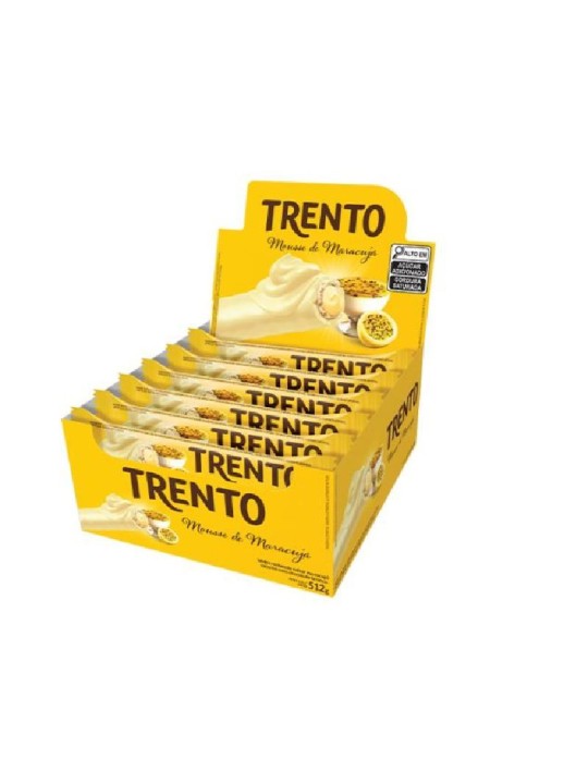 Trento Wafer Mousse De Maracuja 16X29Gr 464Gr Peccin - Display C/16 Un