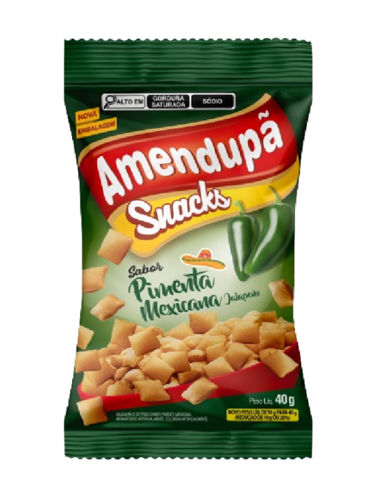 Salgadinho Snacks Pimenta Mexicana 40Gr Amendupa - Pacote