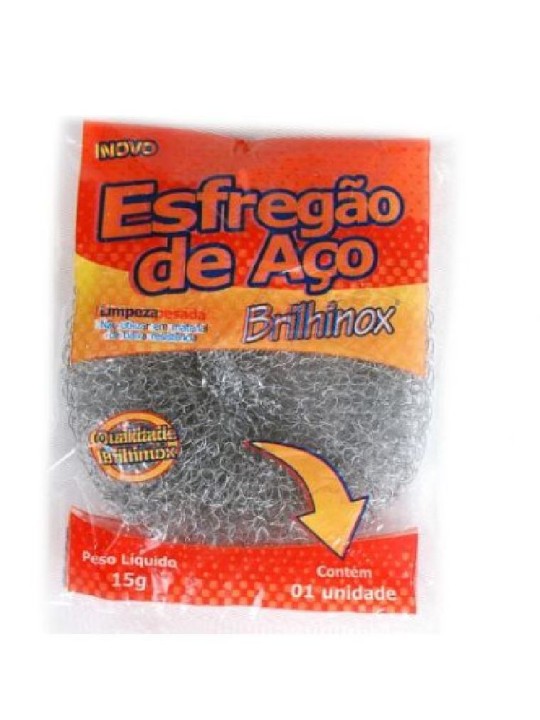 Esfregão De Aço 15Gr Brilhinox - Unidade