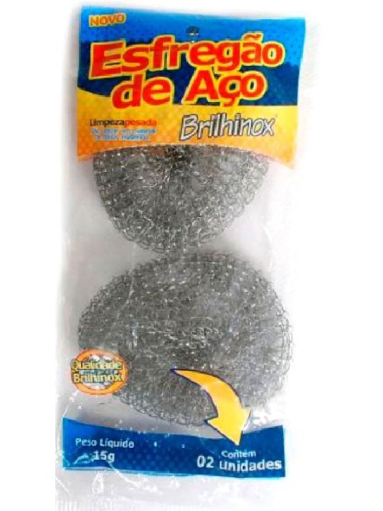 Esfregão De Aço 15Gr Brilhinox - Unidade