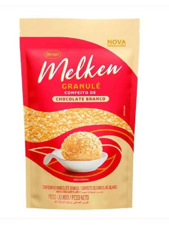 Granulado Melken Granule Chocolate Branco 400Gr Harald - Pacote