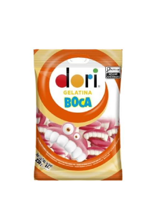 Bala Gelatina Boca 230Gr Dori - Pacote