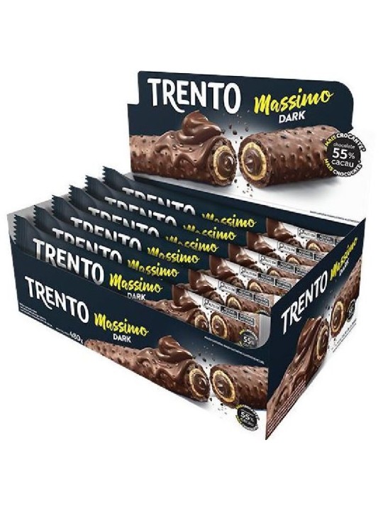 Trento Massimo Dark 55% Cacau 15X25Gr 375Gr Peccin - Display C/15 Un