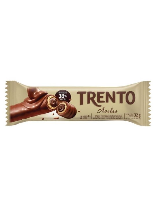 Trento Wafer Rolinhos Avelas 29Gr Peccin - Unidade