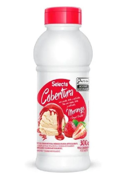 Cobertura P/ Sorvetes Morango 300Gr Selecta - Unidade