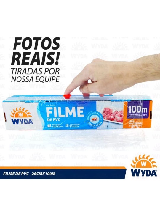 Filme De Pvc 100Mt X 28 Cm C/ Serrilha Wyda - Unidade