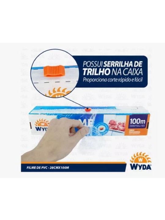 Filme De Pvc 100Mt X 28 Cm C/ Serrilha Wyda - Unidade
