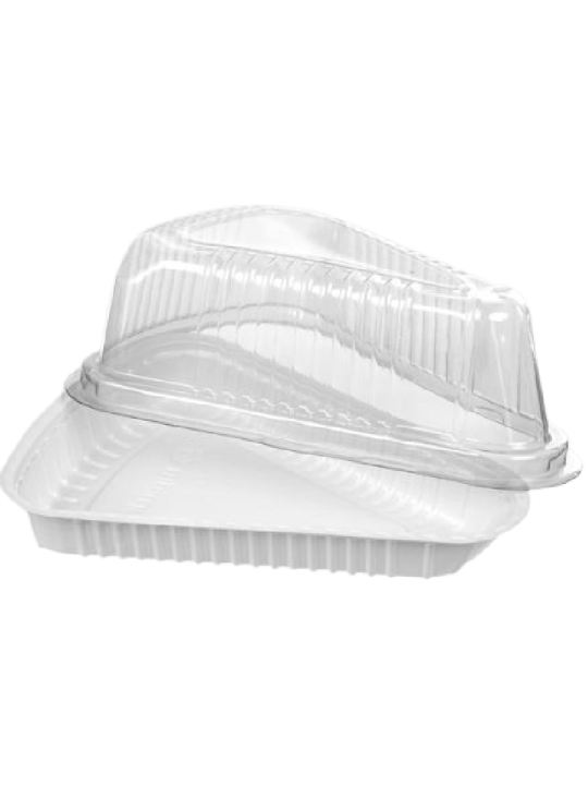 Embalagem Cristal Bp-630 Base Branca Fatia Torta 15,7X11,9X6,4Cm Bipack - Unidade
