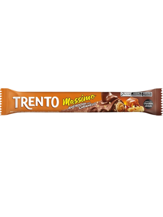 Trento Massimo Wafer Amendoim C/ Caramelo 25Gr Peccin - Unidade