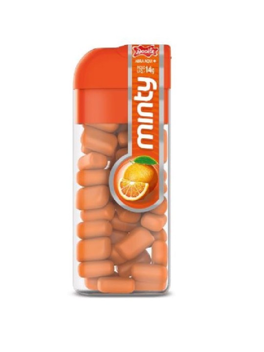 Pastilha Mini Minty Laranja 14Gr Docile - Unidade