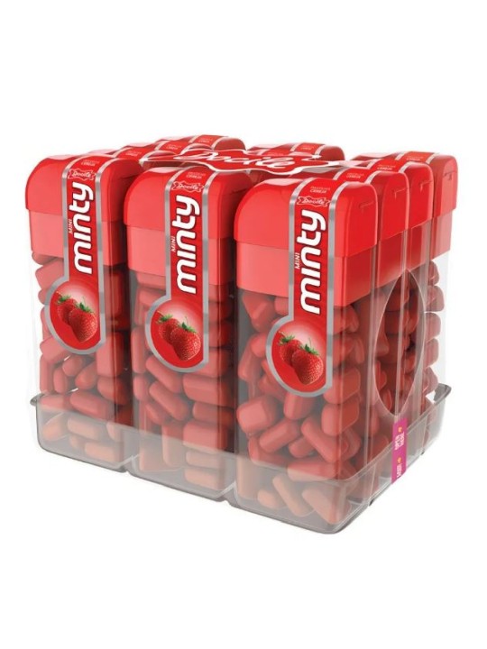 Pastilha Mini Minty Morango 14Gr Docile - Unidade