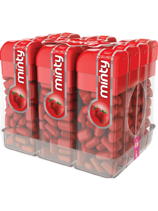 Pastilha Mini Minty Morango 14Gr Docile - Unidade