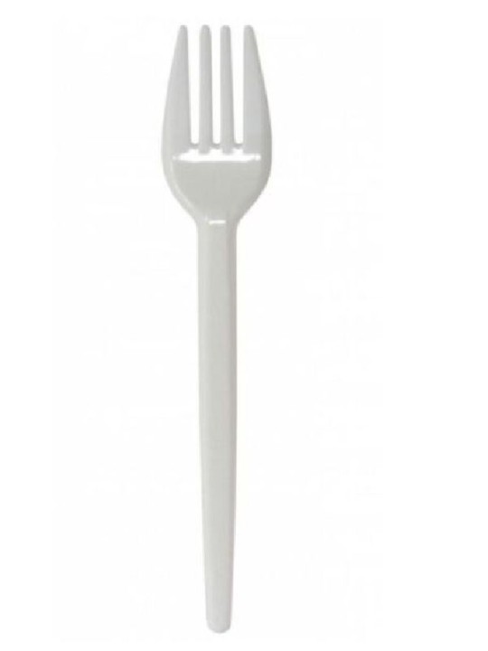 Garfo Sobremesa Branco C/10 Un Plazapel - Pacote
