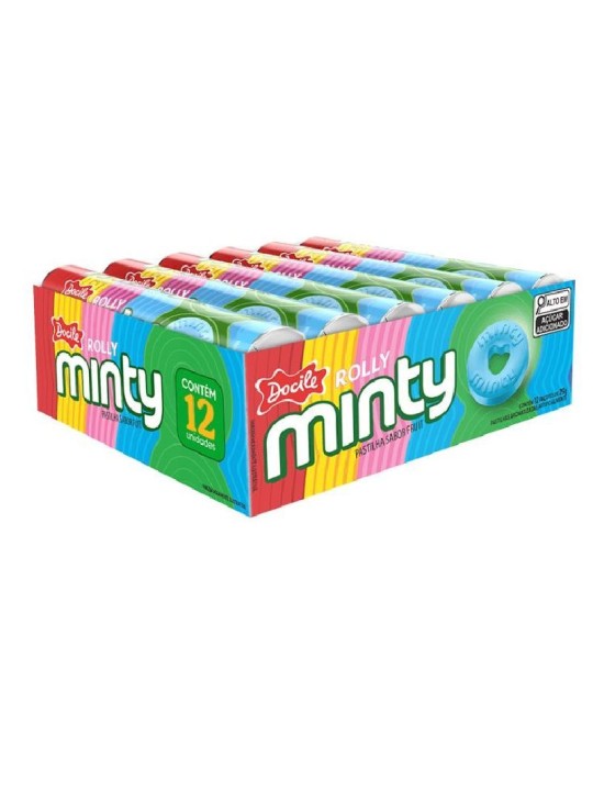 Pastilha Minty Tubo Frutas 12X29Gr 348Gr Docile - Display C/12 Un