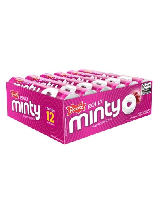 Pastilha Minty Tubo Cereja 12X29Gr 348Gr Docile - Display C/12 Un