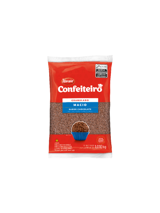 Granulado Macio Chocolate 1,010Kg Harald - Pacote