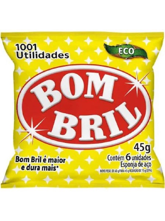 Esponja De Aço Bombril 6X45Gr - Pacote