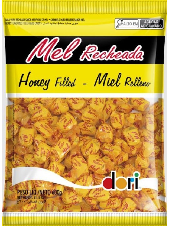 Bala Mel Recheada 600Gr Dori - Pacote