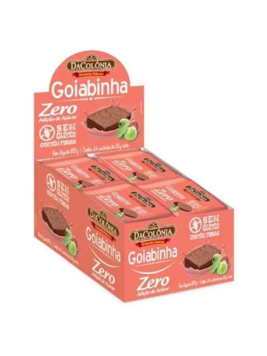 Goiabinha Zero Açucar Display 24X25Gr 600Gr Dacolonia - Display C/24 Un