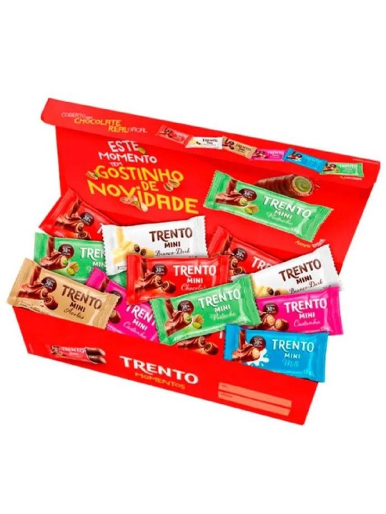 Bombom Trento Wafer Momentos 12X14Gr 168Gr Peccin - Caixa