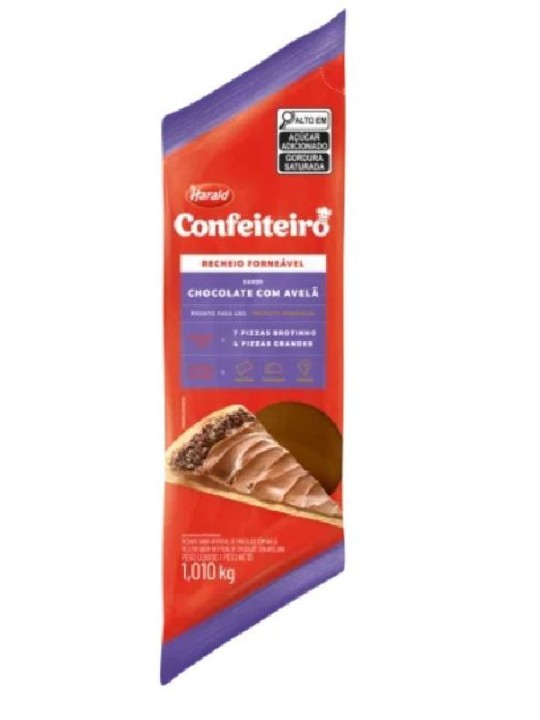 Cobertura Forneavel Chocolate C/ Avelã 1,010Kg Harald - Unidade