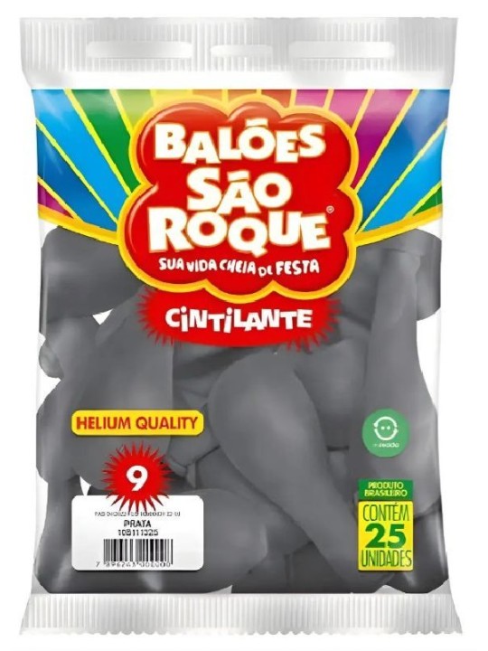 Balao Liso 7.0 Prata C/50 Un São Roque - Pacote