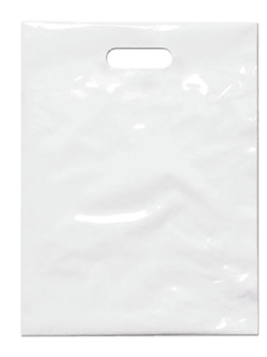 Sacola Plast Alça Vazada 25X35X08 Branca Orleplast - Pacote C/100 Un